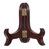 Woodenrry Wooden Display Stand for Books & Plates – Adjustable Natural Wood Holder for Cookbooks, Art Displays, Tabletops & Showcases – Durable & Stylish